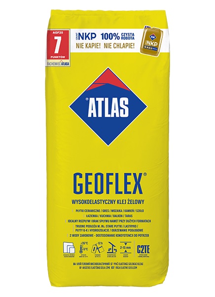 Klej do płytek wysokoelastyczny Atlas Geoflex C2TE 25kg